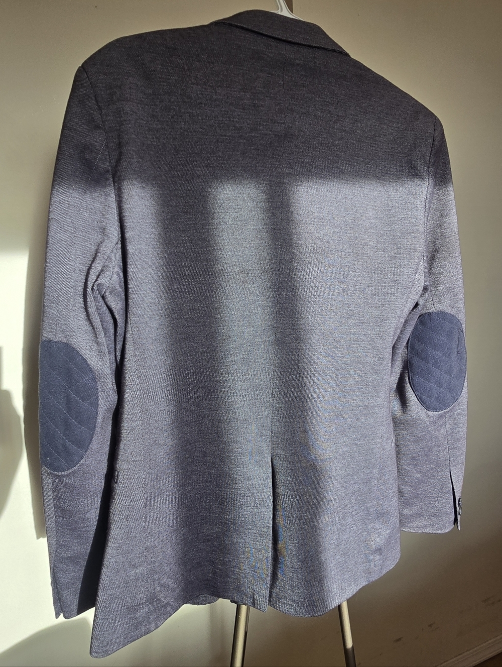 H&M Heather Gray Blazer with Elbow Patches As Is
